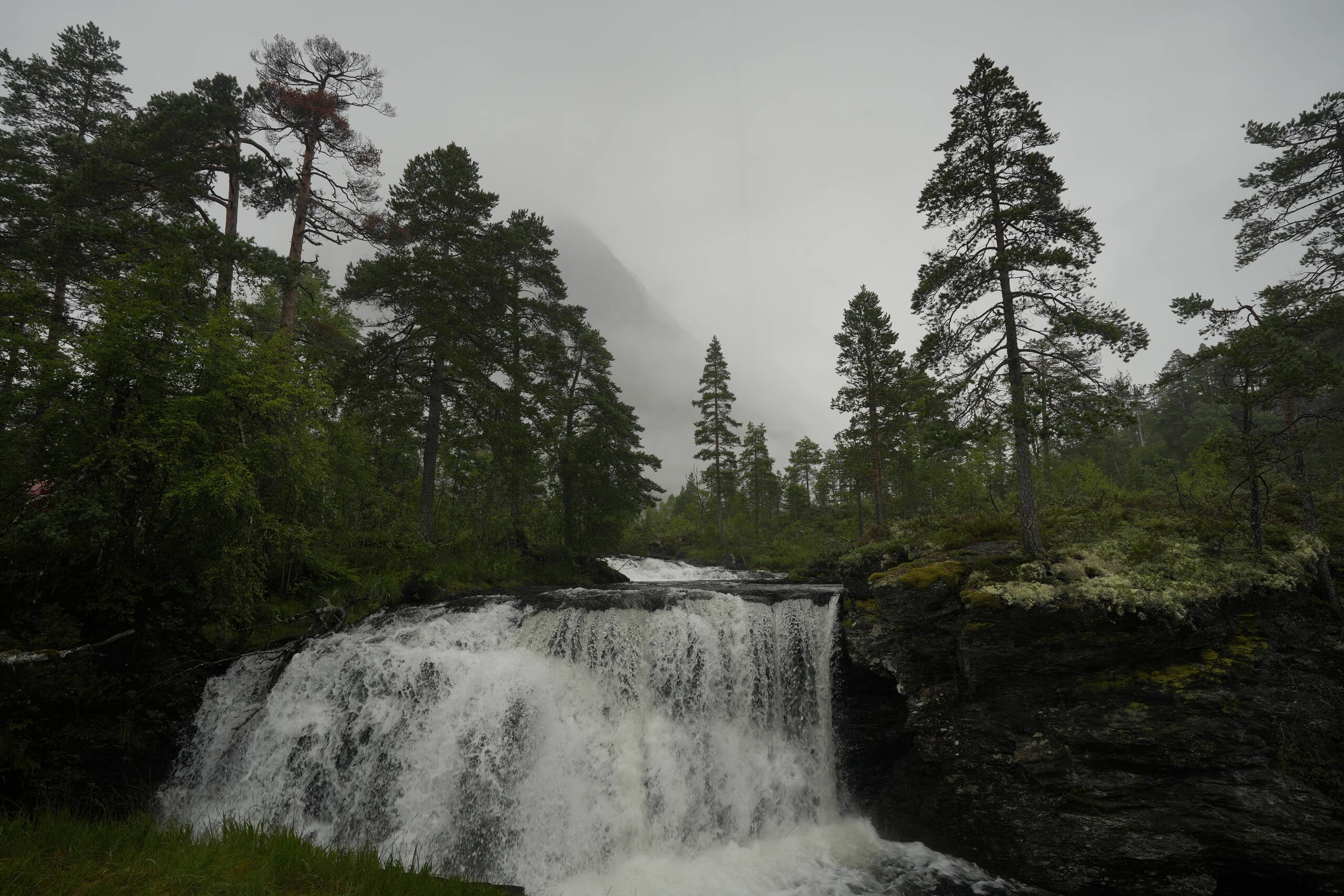 An image of wild camping waterfall.